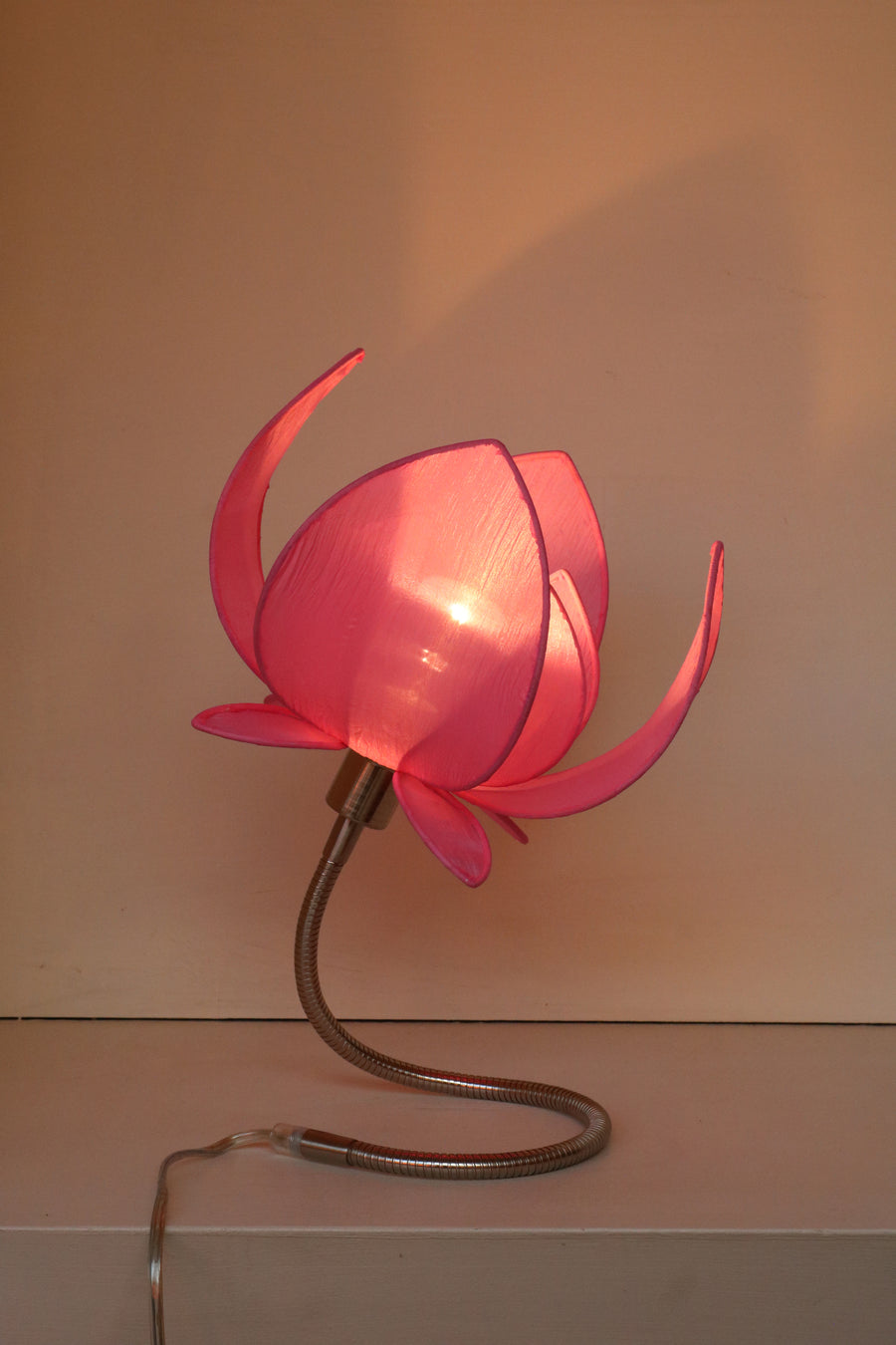 lamp bloem roze