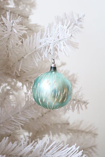 vintage kerstbal blauw