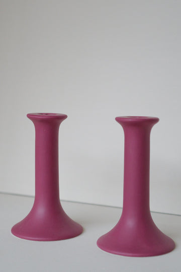 set kaarsenhouders roze