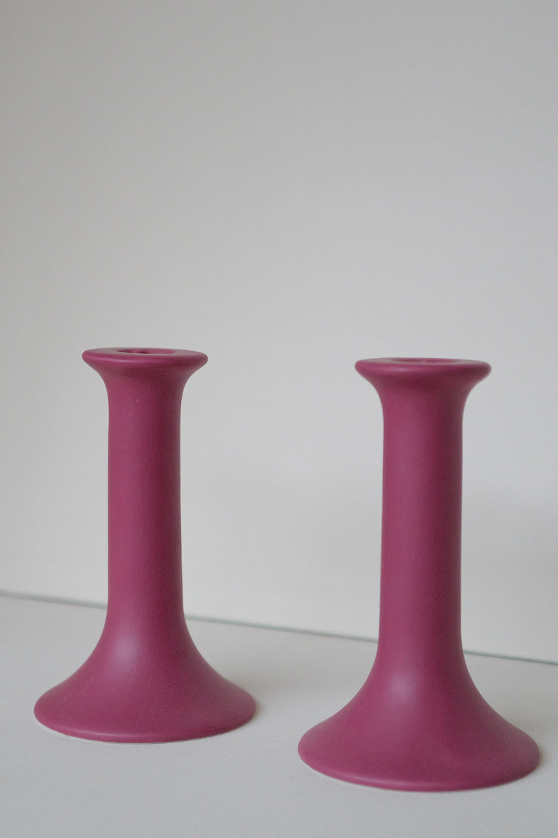 set kaarsenhouders roze