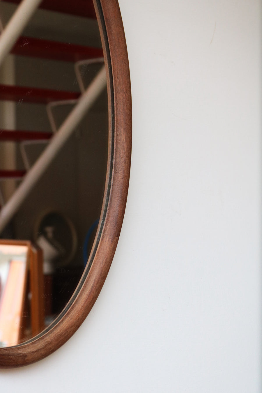 spiegel hout ovaal