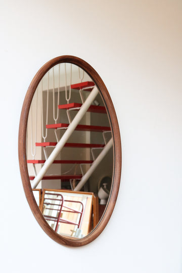 spiegel hout ovaal