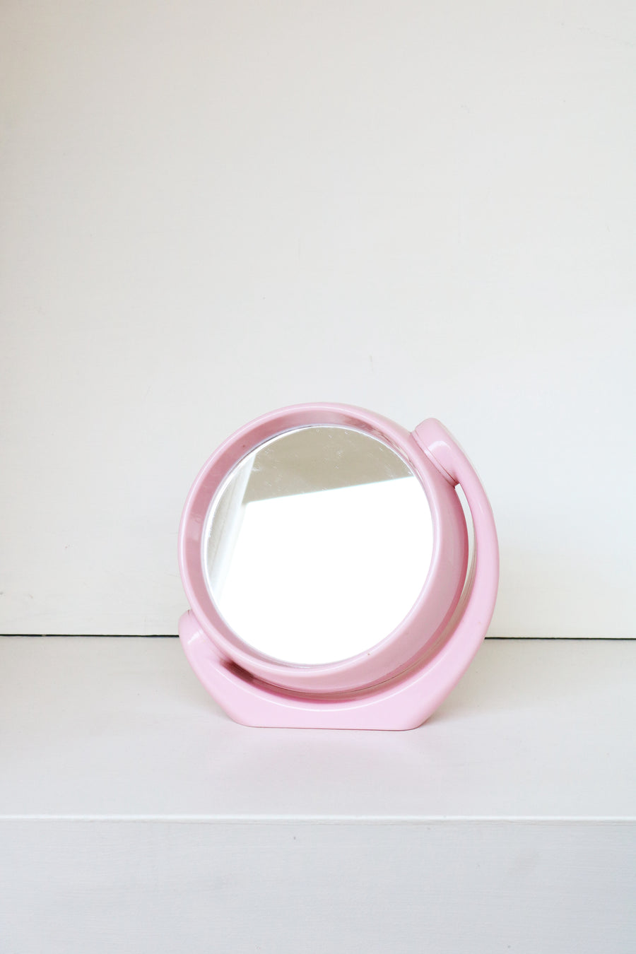 ronde spiegel roze